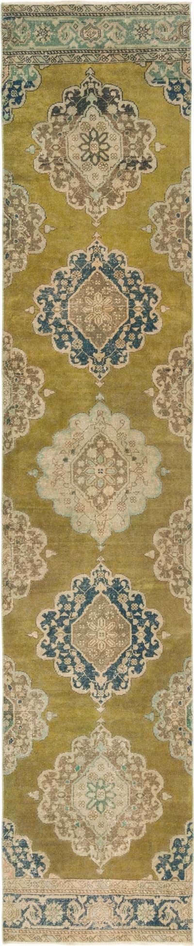 Vintage Turkish Hand-Knotted Runner - 2' 8" x 13' 1" (32" x 157")