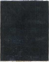 Alfombra Turca Vintage Sobre-teñida - 94 cm x 114 cm