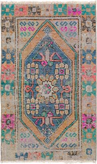 El Dokuma Vintage Halı - 69 cm x 109 cm