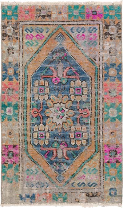 El Dokuma Vintage Halı - 69 cm x 109 cm