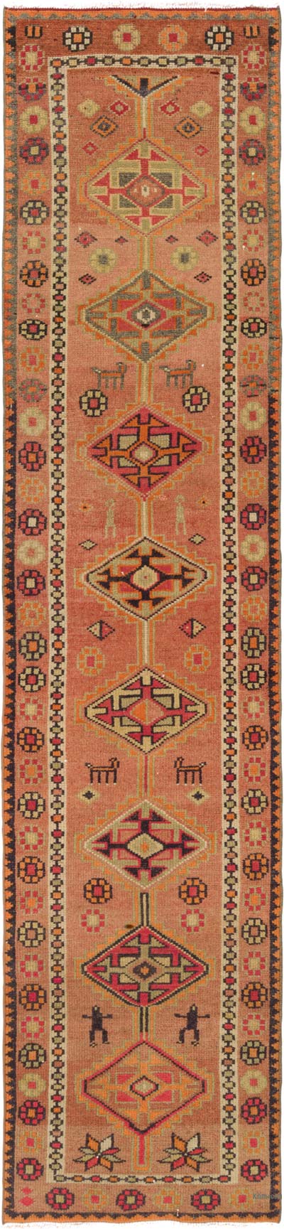 Vintage Tribal Runner Rug - 2' 7" x 11'  (31" x 132")