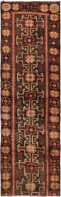 Vintage Tribal Runner Rug - 3' 1" x 9' 8" (37" x 116")