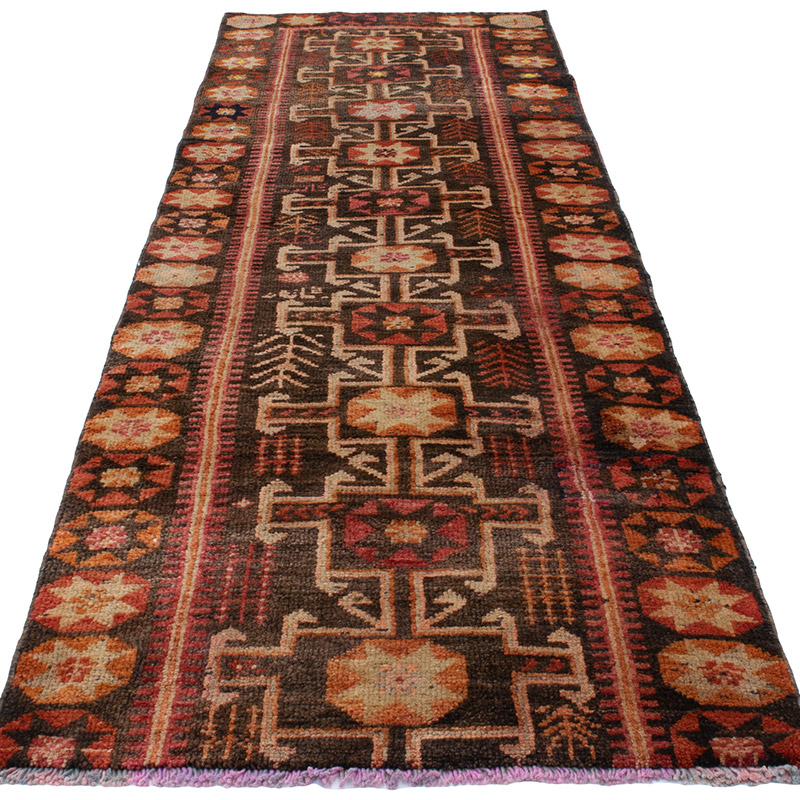 Vintage Tribal Runner Rug - 3' 1" x 9' 8" (37" x 116") - K0092922