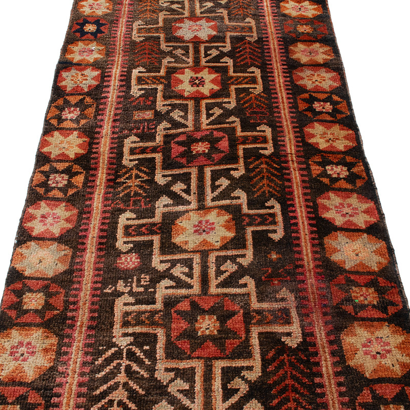 Vintage Tribal Runner Rug - 3' 1" x 9' 8" (37" x 116") - K0092922