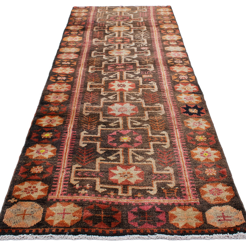 Vintage Tribal Runner Rug - 3' 1" x 9' 8" (37" x 116") - K0092922