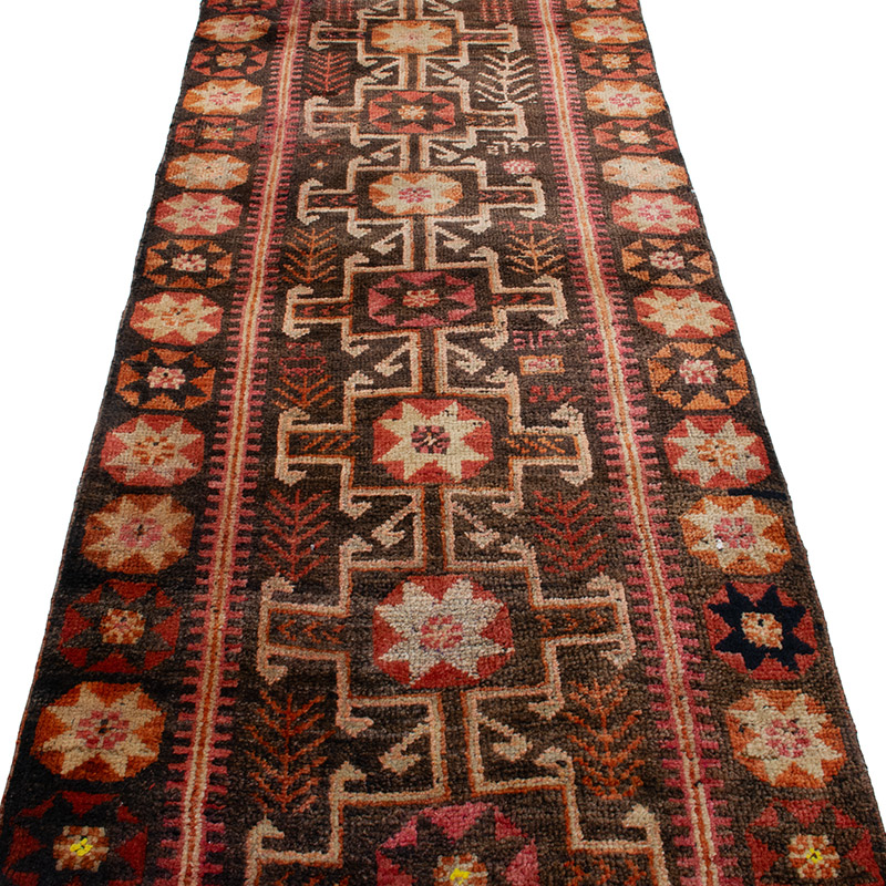 Vintage Tribal Runner Rug - 3' 1" x 9' 8" (37" x 116") - K0092922