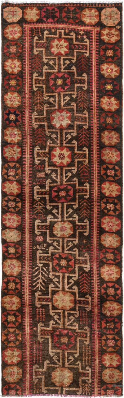 Vintage Tribal Runner Rug - 3' 1" x 9' 8" (37" x 116")