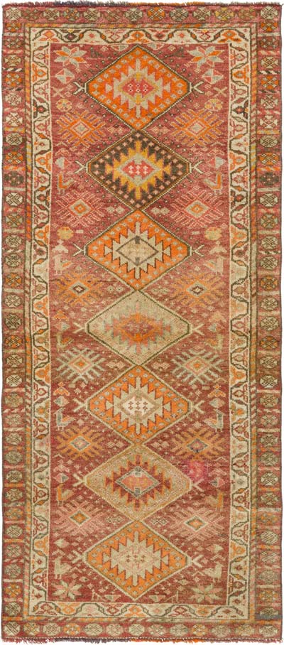 Vintage Tribal Runner Rug - 3'  x 6' 11" (36" x 83")