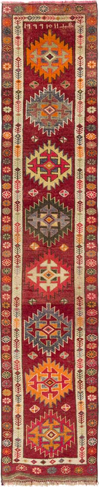 Vintage Anadolu Yolluk - 75 cm x 373 cm