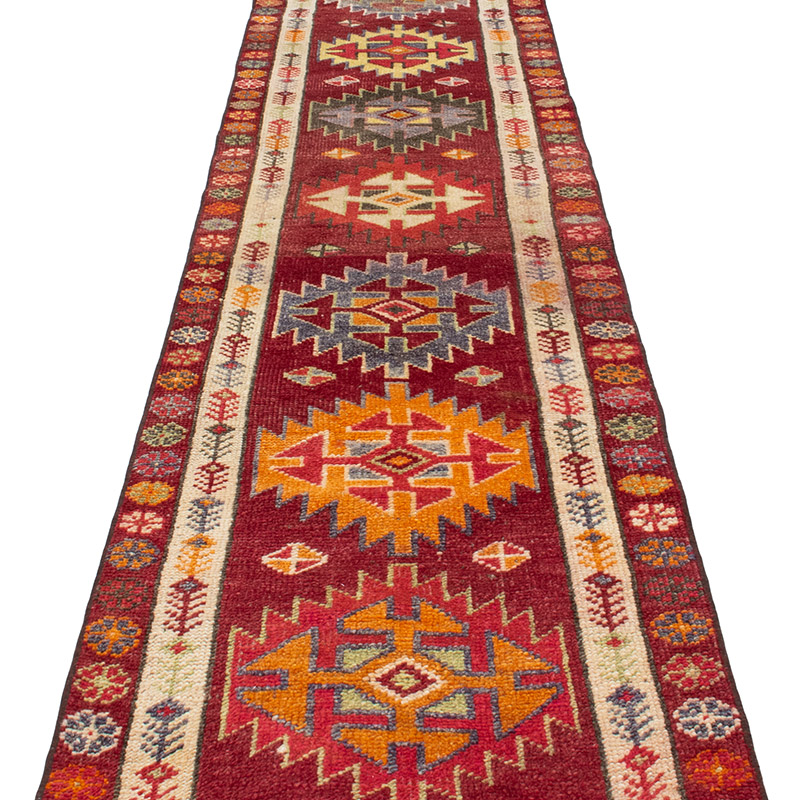 Alfombra Vintage de Pasillo - 75 cm x 373 cm - K0092925