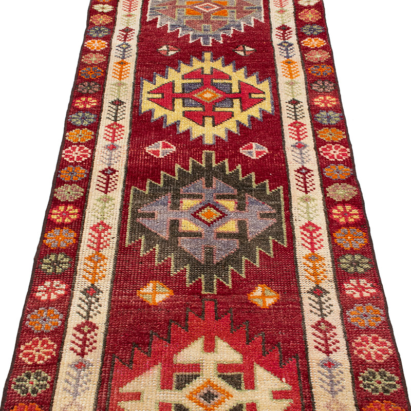 Alfombra Vintage de Pasillo - 75 cm x 373 cm - K0092925