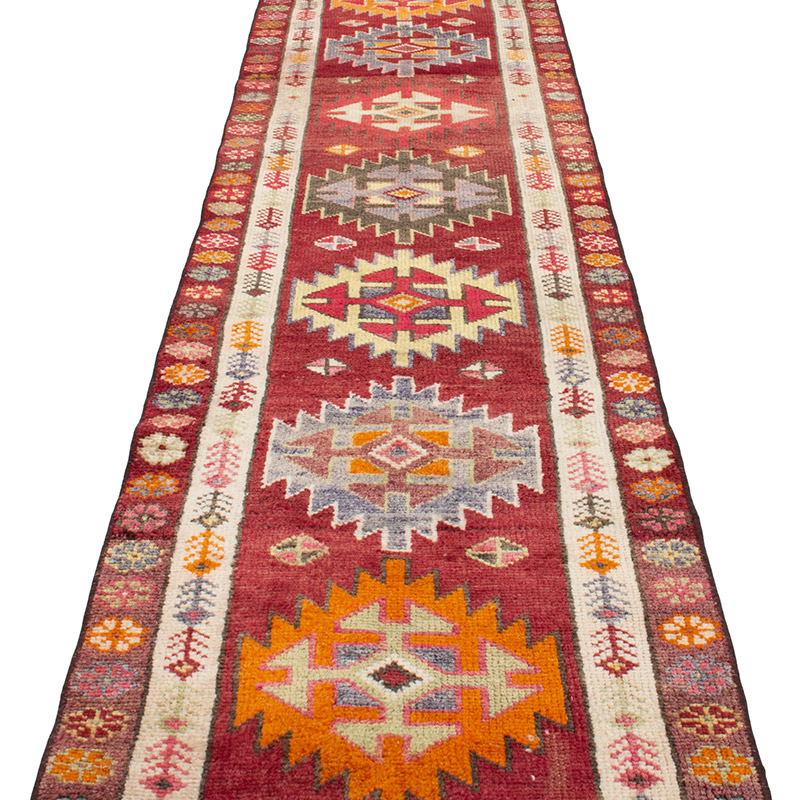 Alfombra Vintage de Pasillo - 75 cm x 373 cm - K0092925