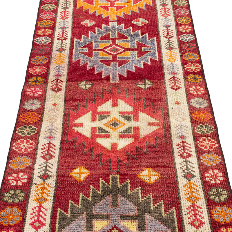 Alfombra Vintage de Pasillo - 75 cm x 373 cm - K0092925