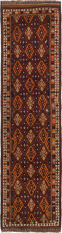 Vintage Tribal Runner Rug - 3' 3" x 12' 2" (39" x 146")