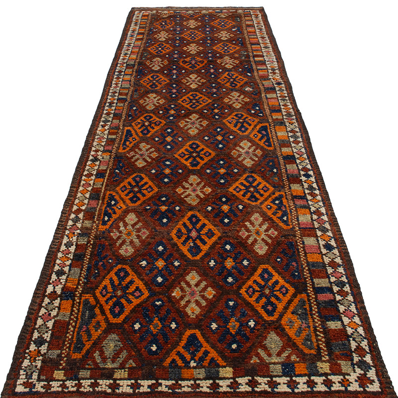 Vintage Tribal Runner Rug - 3' 3" x 12' 2" (39" x 146") - K0092927