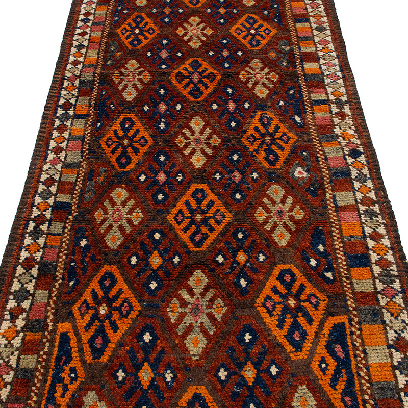 Vintage Tribal Runner Rug - 3' 3" x 12' 2" (39" x 146") - K0092927