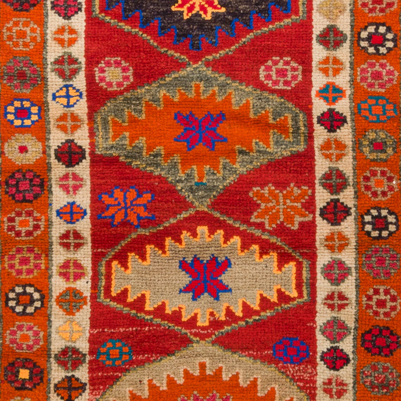 Vintage Tribal Runner Rug - 3' 4" x 10' 6" (40" x 126") - K0092928