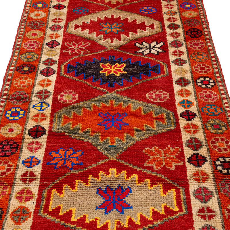 Vintage Tribal Runner Rug - 3' 4" x 10' 6" (40" x 126") - K0092928
