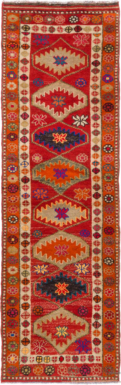 Vintage Tribal Runner Rug - 3' 4" x 10' 6" (40" x 126")