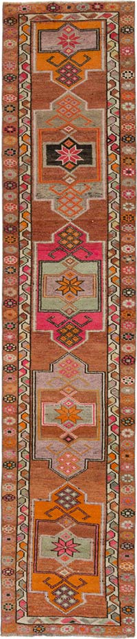 Alfombra Vintage de Pasillo - 87 cm x 430 cm