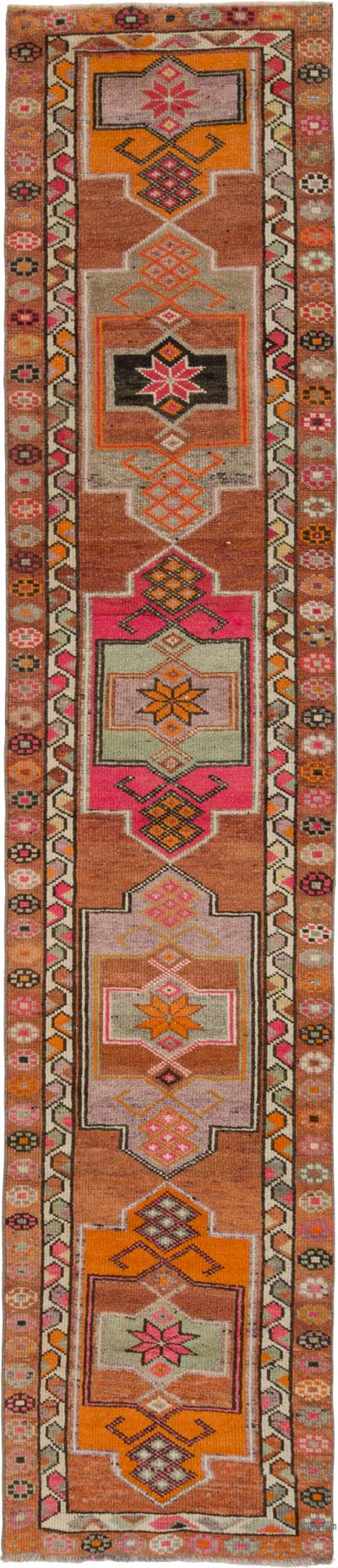 Vintage Tribal Runner Rug - 2' 10" x 14' 1" (34" x 169")
