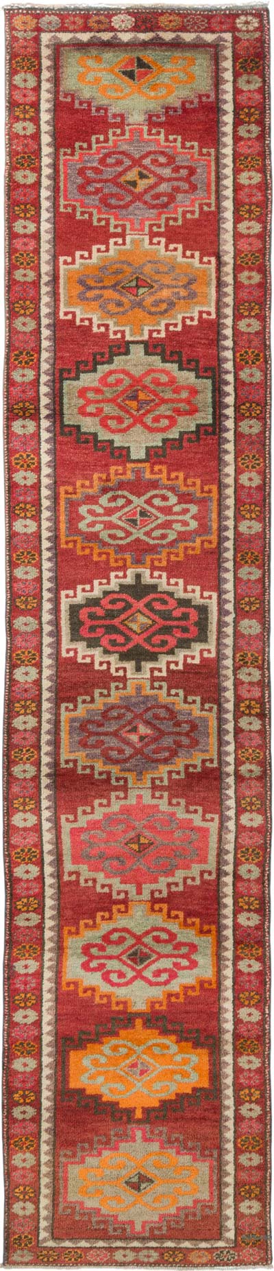 Vintage Tribal Runner Rug - 2' 8" x 12' 8" (32" x 152")