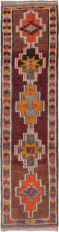 Alfombra Vintage de Pasillo - 84 cm x 334 cm