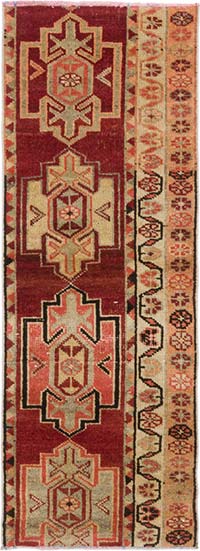 Alfombra Vintage de Pasillo - 66 cm x 184 cm