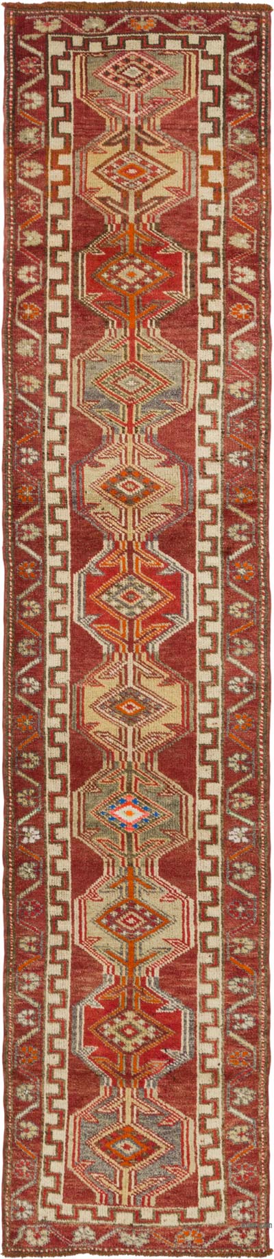 Vintage Tribal Runner Rug - 2' 9" x 13'  (33" x 156")
