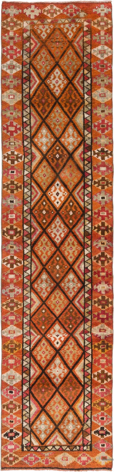 Vintage Tribal Runner Rug - 2' 10" x 12'  (34" x 144")