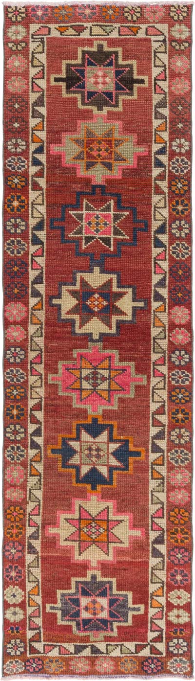 Vintage Tribal Runner Rug - 2' 7" x 9' 2" (31" x 110")