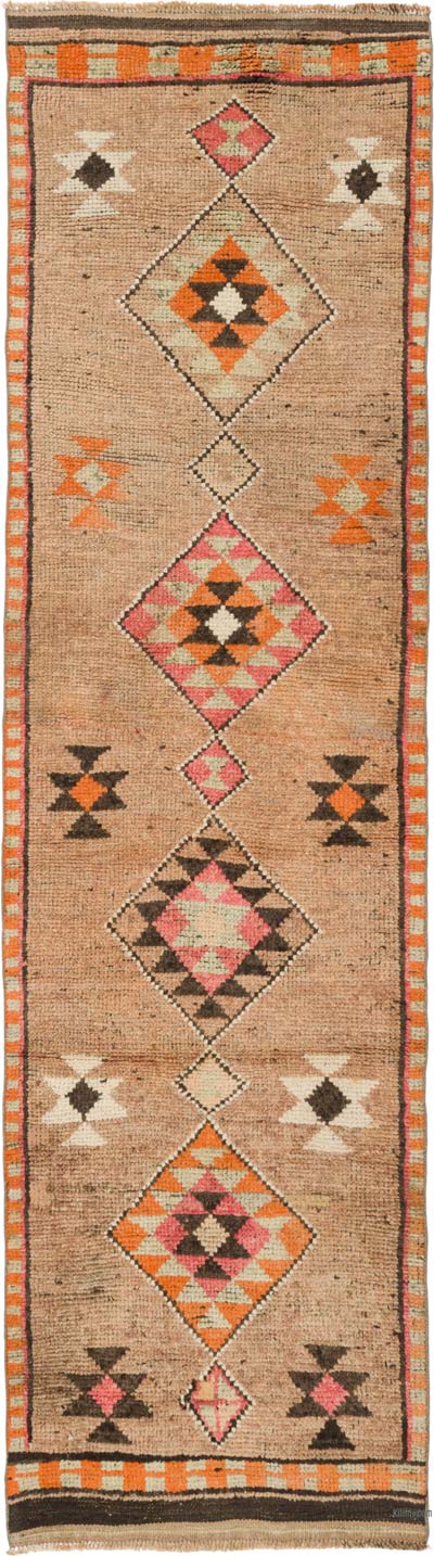 Vintage Tribal Runner Rug - 2' 11" x 10' 3" (35" x 123")