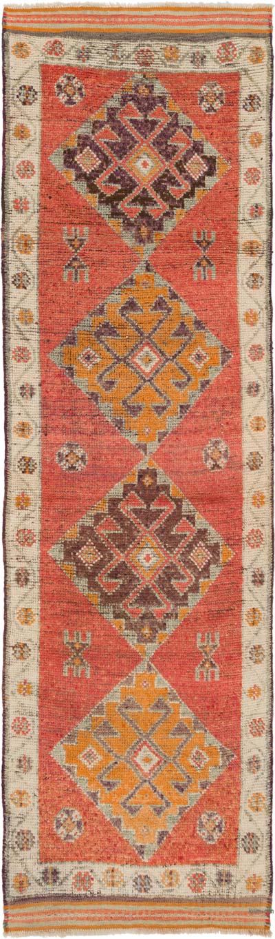 Vintage Tribal Runner Rug - 3' 4" x 11' 5" (40" x 137")