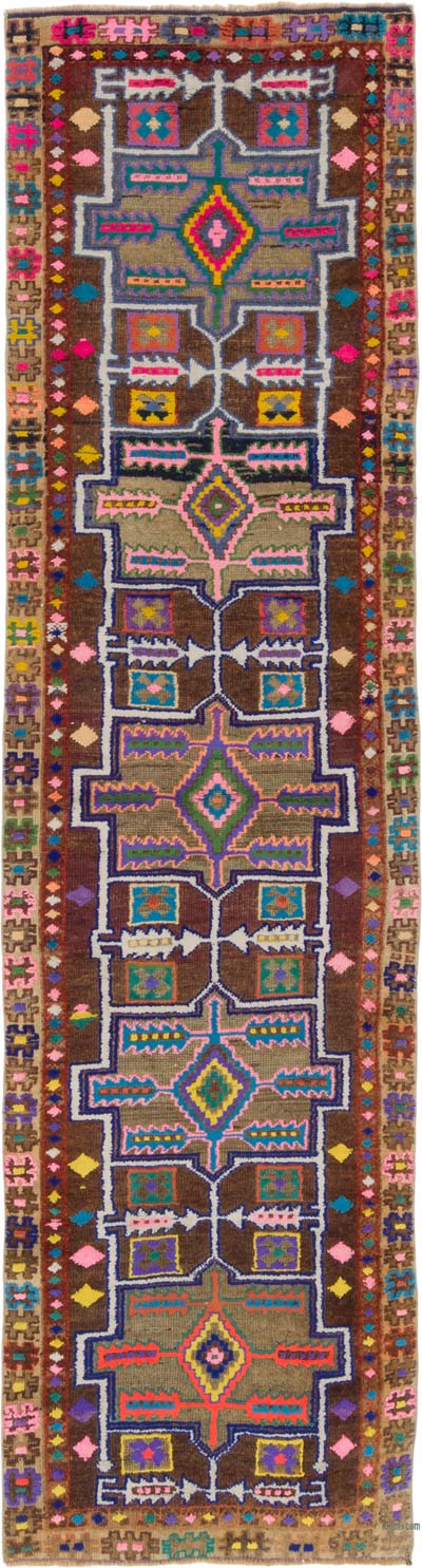 Vintage Tribal Runner Rug - 3'  x 11' 6" (36" x 138")