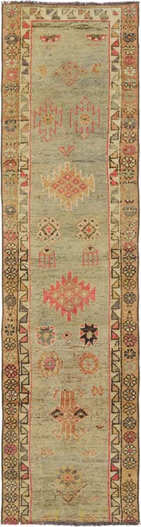 Vintage Anadolu Yolluk - 69 cm x 265 cm
