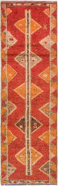 Vintage Anadolu Yolluk - 87 cm x 278 cm