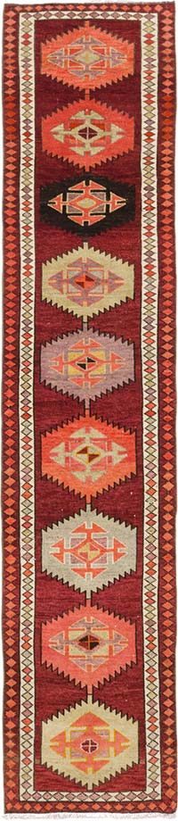 Alfombra Vintage de Pasillo - 85 cm x 385 cm