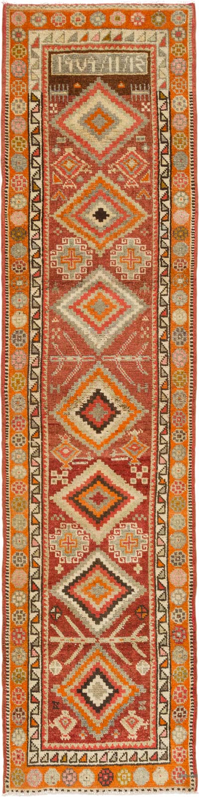 Vintage Tribal Runner Rug - 3' 2" x 13'  (38" x 156")