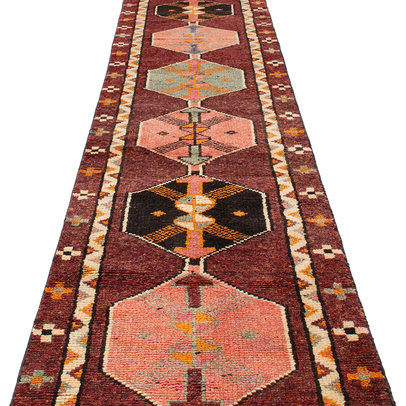 Vintage Tribal Runner Rug - 2' 8" x 12' 10" (32" x 154") - K0092980
