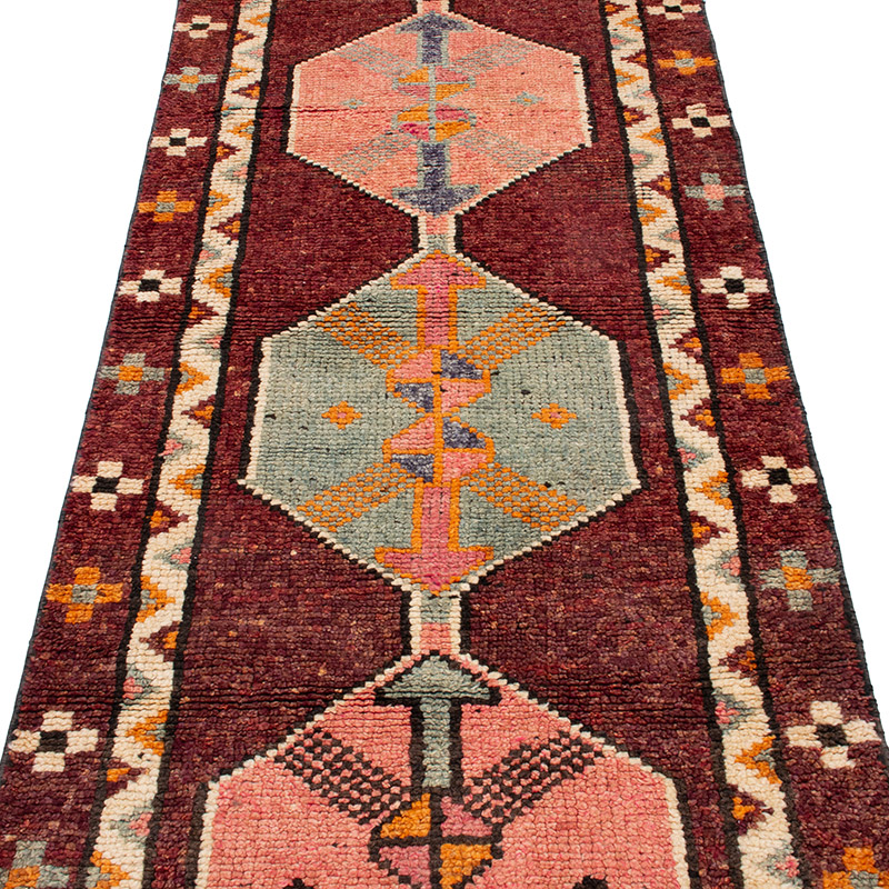 Vintage Tribal Runner Rug - 2' 8" x 12' 10" (32" x 154") - K0092980