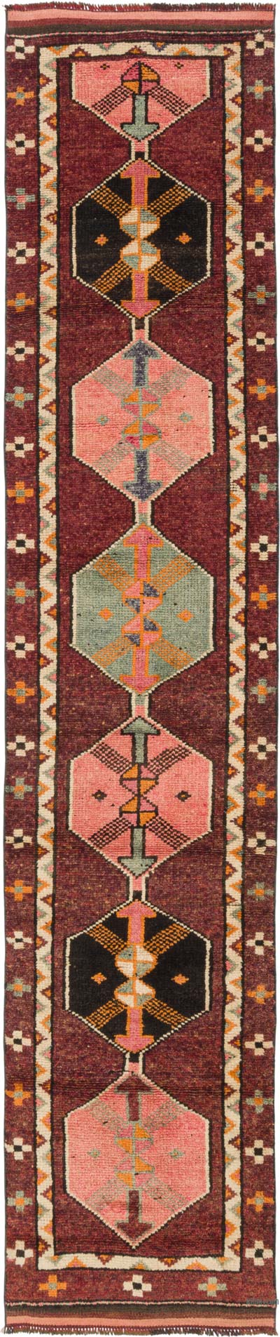 Vintage Tribal Runner Rug - 2' 8" x 12' 10" (32" x 154")
