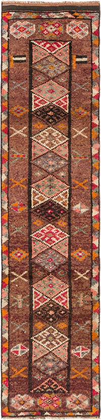 Vintage Tribal Runner Rug - 2' 8" x 11' 3" (32" x 135")