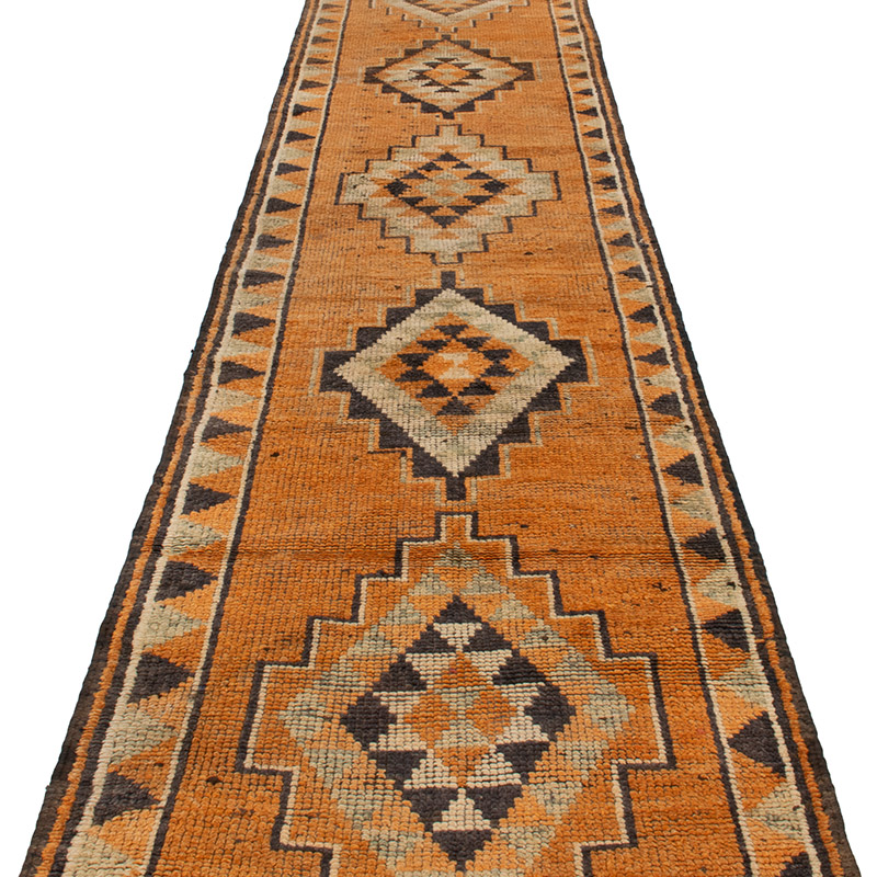 Vintage Tribal Runner Rug - 2' 10" x 12' 8" (34" x 152") - K0092982