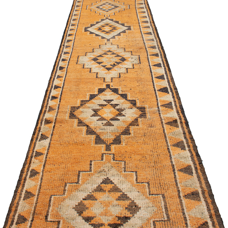 Vintage Tribal Runner Rug - 2' 10" x 12' 8" (34" x 152") - K0092982