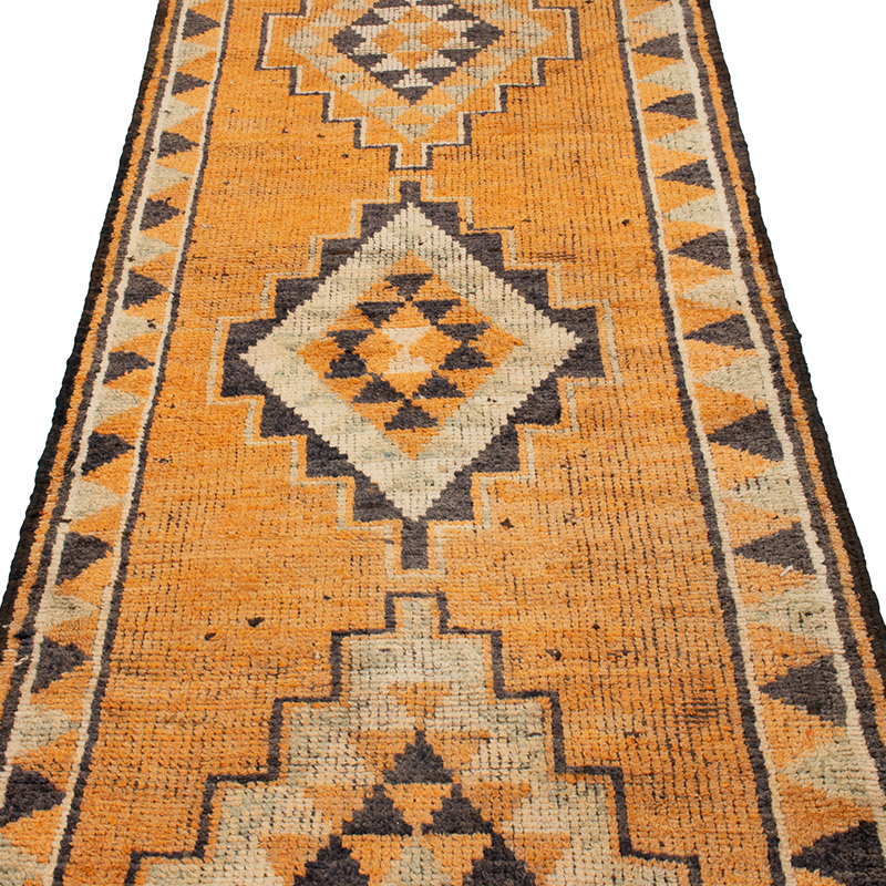 Vintage Tribal Runner Rug - 2' 10" x 12' 8" (34" x 152") - K0092982