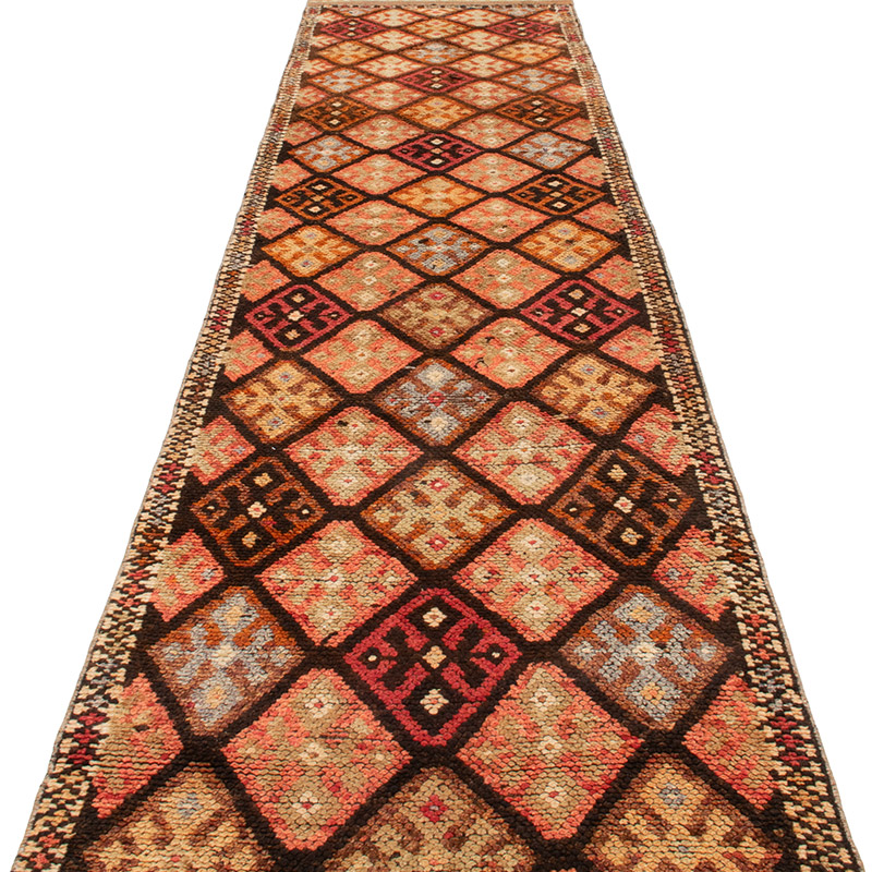 Vintage Tribal Runner Rug - 2' 10" x 13' 5" (34" x 161") - K0092983