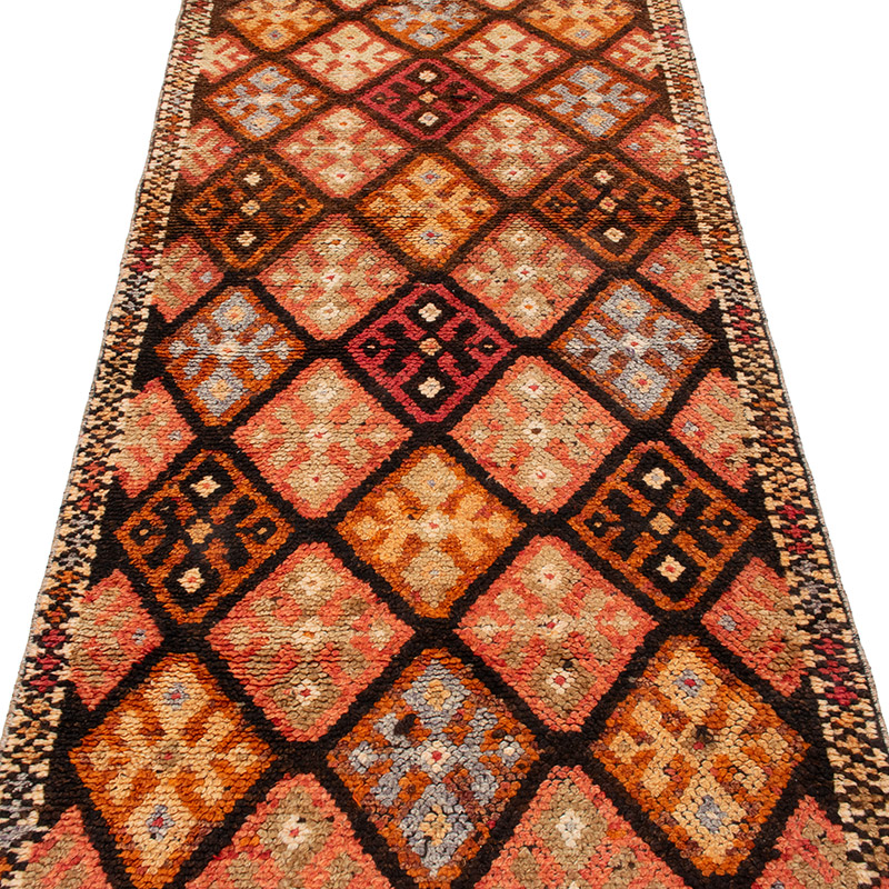 Vintage Tribal Runner Rug - 2' 10" x 13' 5" (34" x 161") - K0092983