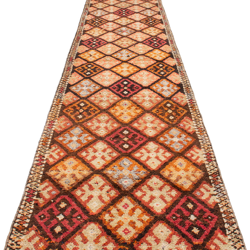 Vintage Tribal Runner Rug - 2' 10" x 13' 5" (34" x 161") - K0092983