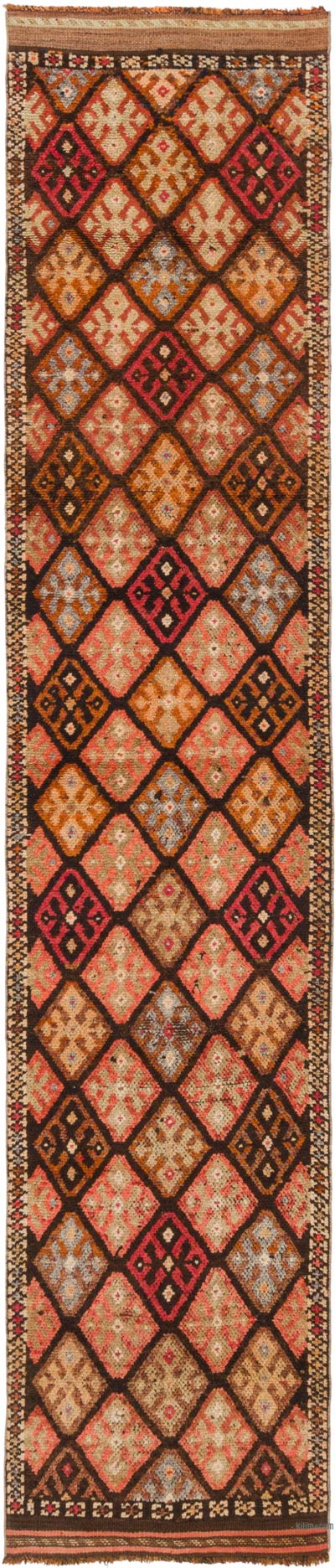 Vintage Tribal Runner Rug - 2' 10" x 13' 5" (34" x 161")