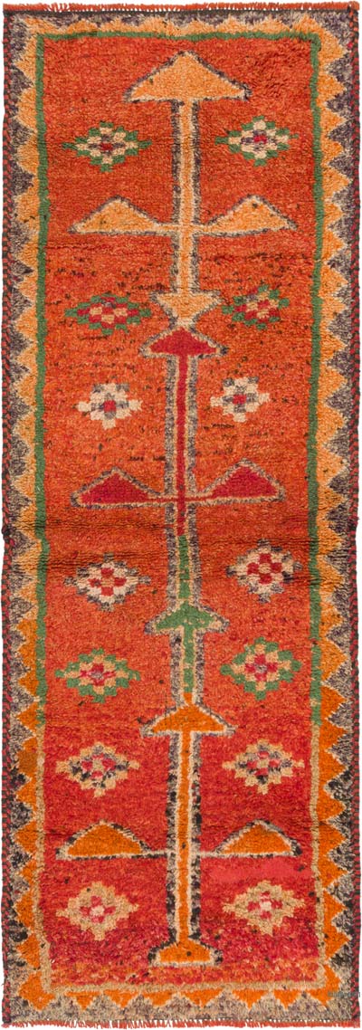 Vintage Tribal Runner Rug - 3'  x 8' 6" (36" x 102")